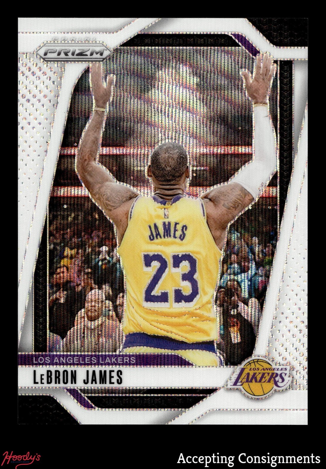 2024-25 Panini Prizm Prizms White Wave #130 LeBron James 31/38 LAKERS