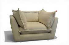 Sofa Club Chair Large Armchair Linen Fabric Dreamer Prototype Clearance Sale