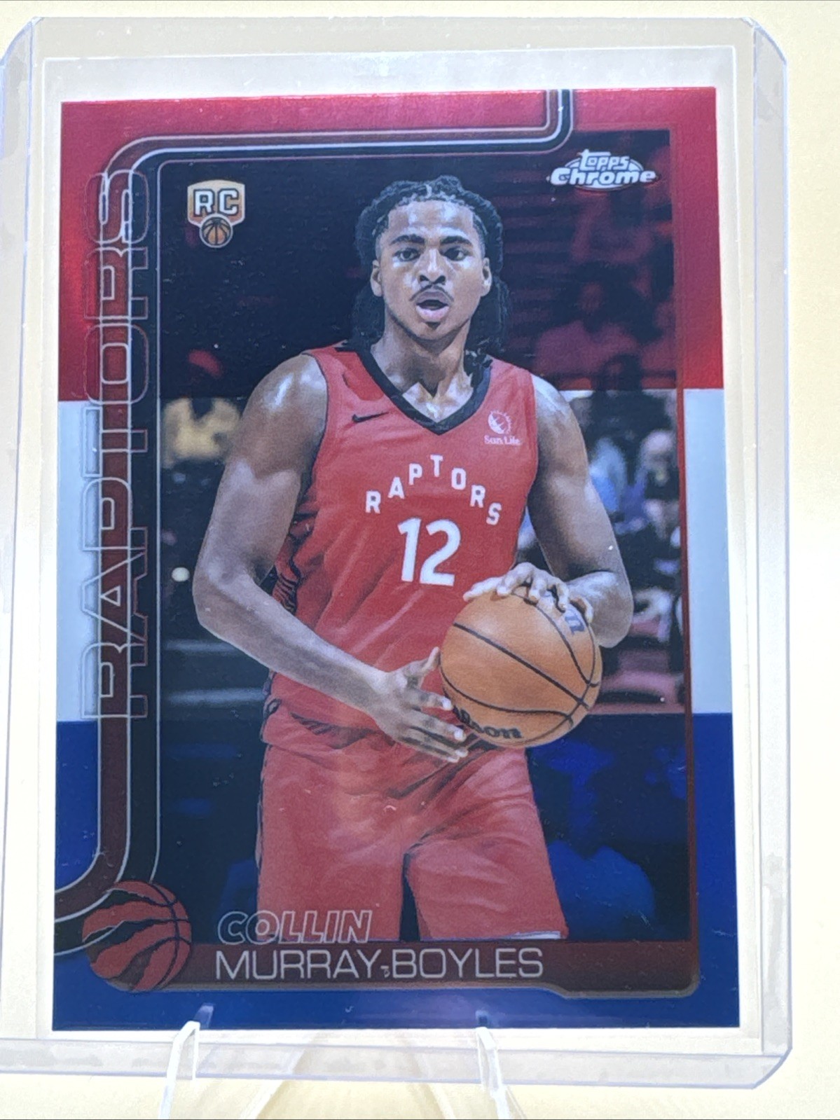 2025-26 Topps Chrome - Collin Murray-Boyles #259 Red White & Blue Refractor (RC)