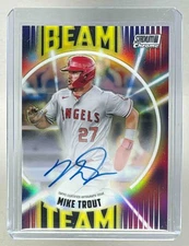 Mike Trout 2022 Topps Stadium Club #BTA-MT Beam Team Auto 9/25 Creased Back