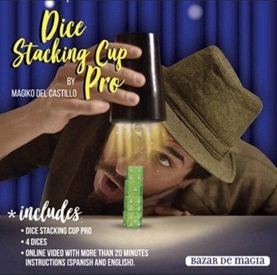 Dice Stacking Cup Pro by Magiko Del Castillo & Magic Bazaar - Magic Trick
