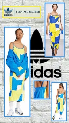 NWT! Adidas Originals x KSENIASCHNAIDER Repurposed Midi Dress XS  Blue/Yellow | eBay