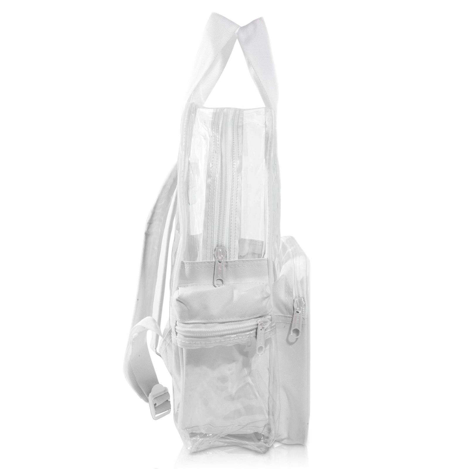 Clear Backpack Bags Smooth Plastic White Transparent School Travel Security Gear image 3