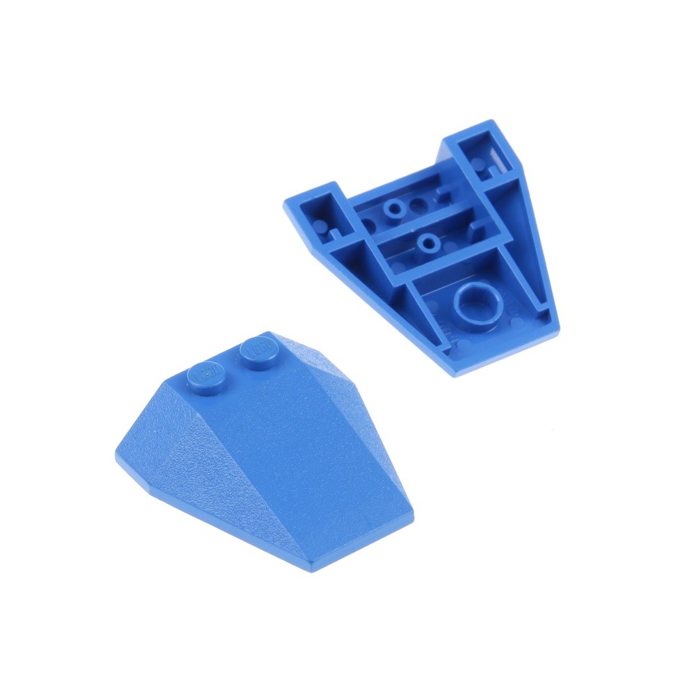 2X Lego Roof Brick 4X4X1 Blue Slope Without Notches 4184153 6069