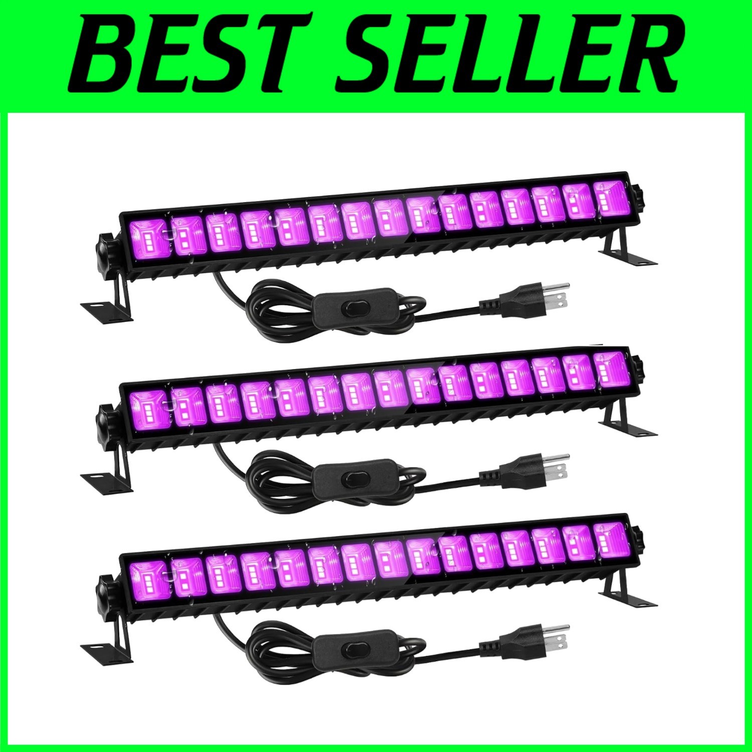 High-Efficiency 36W LED Black Light Bars - Waterproof & Adjustable for Events