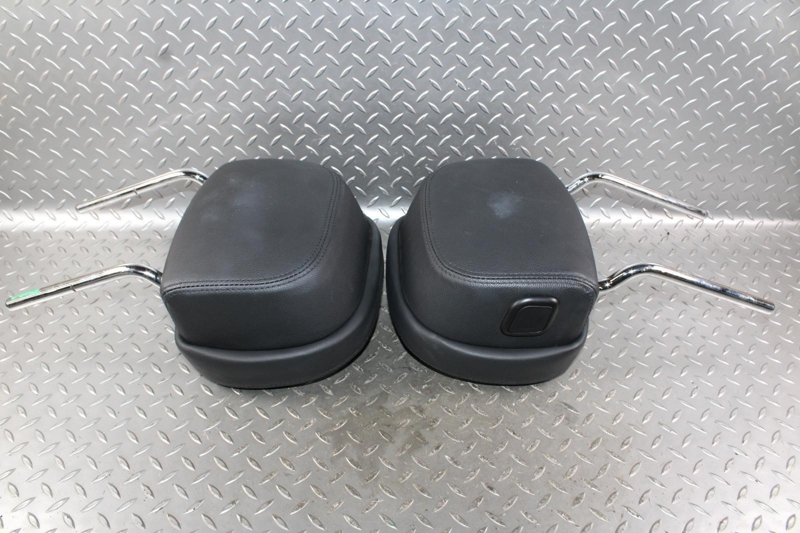 14-19 Ghibli Black Leather Front Seat Pair LH RH Headrest Head Rest OEM OE WTY