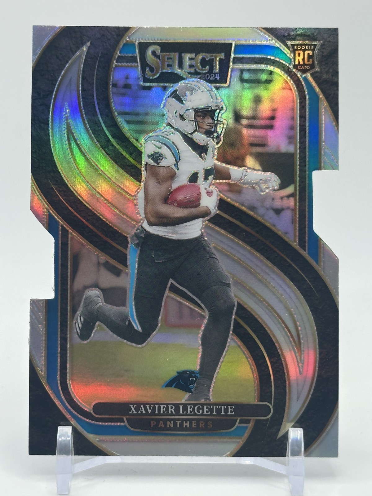 2024 Panini Select - Premier Level Xavier Legette #101 Silver Prizm Die-Cut (RC)