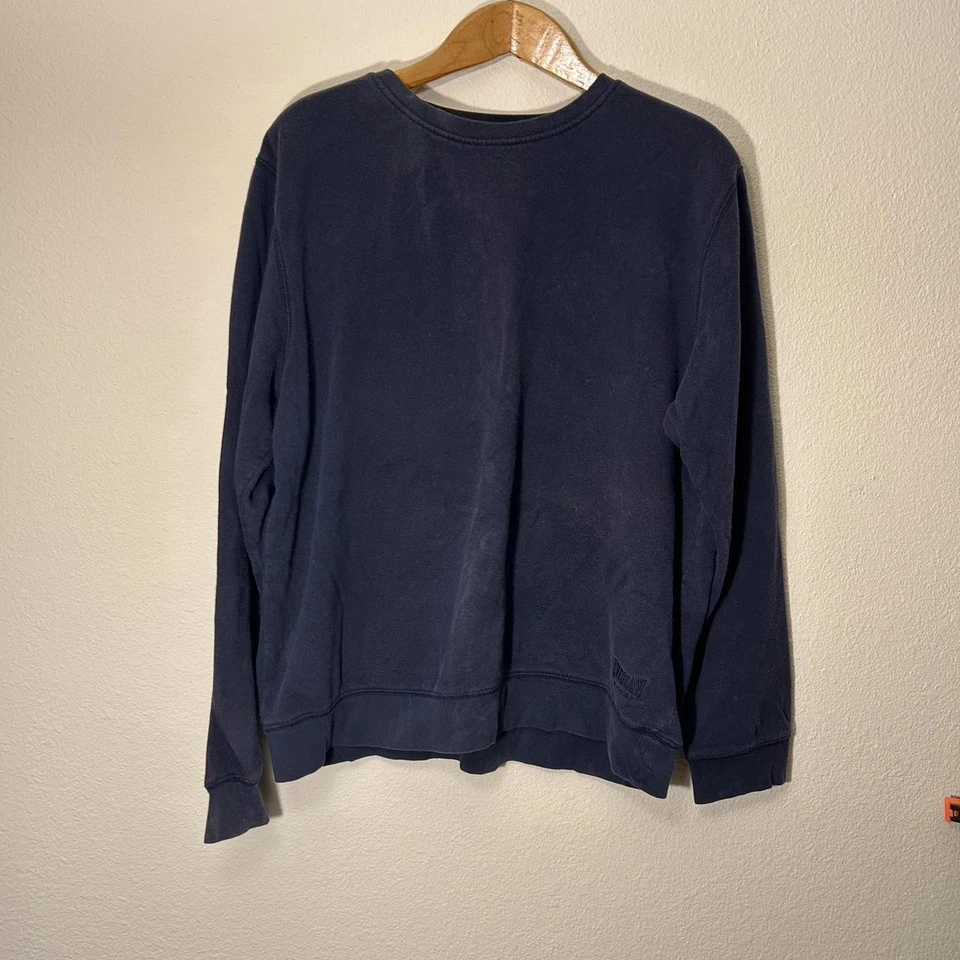 Vintage Everlast Sweater Mens L Faded Navy Distressed Boxy Blank Mike Tyson 90s - Image 3 of 4