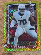 PARIS JOHNSON JR 2025 TOPPS CHROME LIME GREE X FRACTOR CARD # 3