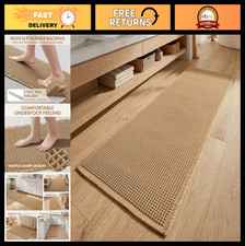 Super Absorbent Non-Slip Waffle Bath Runner Rug, Quick Dry Washable Mat 2'x5' Br