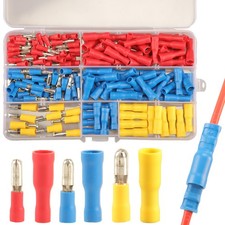 180pcs Bullet Connectors Male and Female, Bullet Wire Terminals Crimp Termina