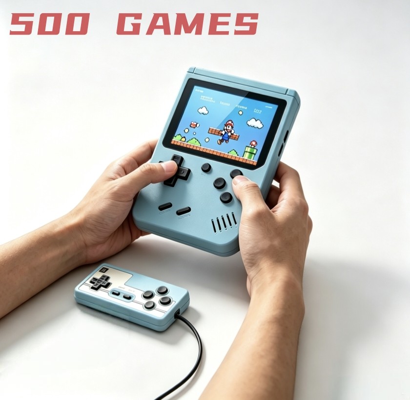 500 Classic FC Games Retro Handheld Portable Game Console for Kids & Adults