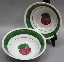 Lot/2 STYLECRAFT Ironstone Salad/Cereal Bowls 7" Diameter Hand Painted Radish