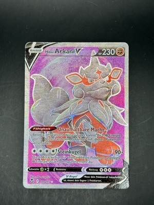 Hisuian Arcanine V 179/195 Ultra Rare Silver Tempest Pokemon Holo Near Mint DE