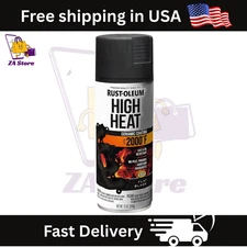 HIGH HEAT Flat Black Automotive Spray Paint Oil Resistant Exhaust Engine Enamel