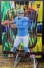 2025 Panini Select - Premier Level Cam Ward #126 Green & Yellow Shock Prizm (RC)