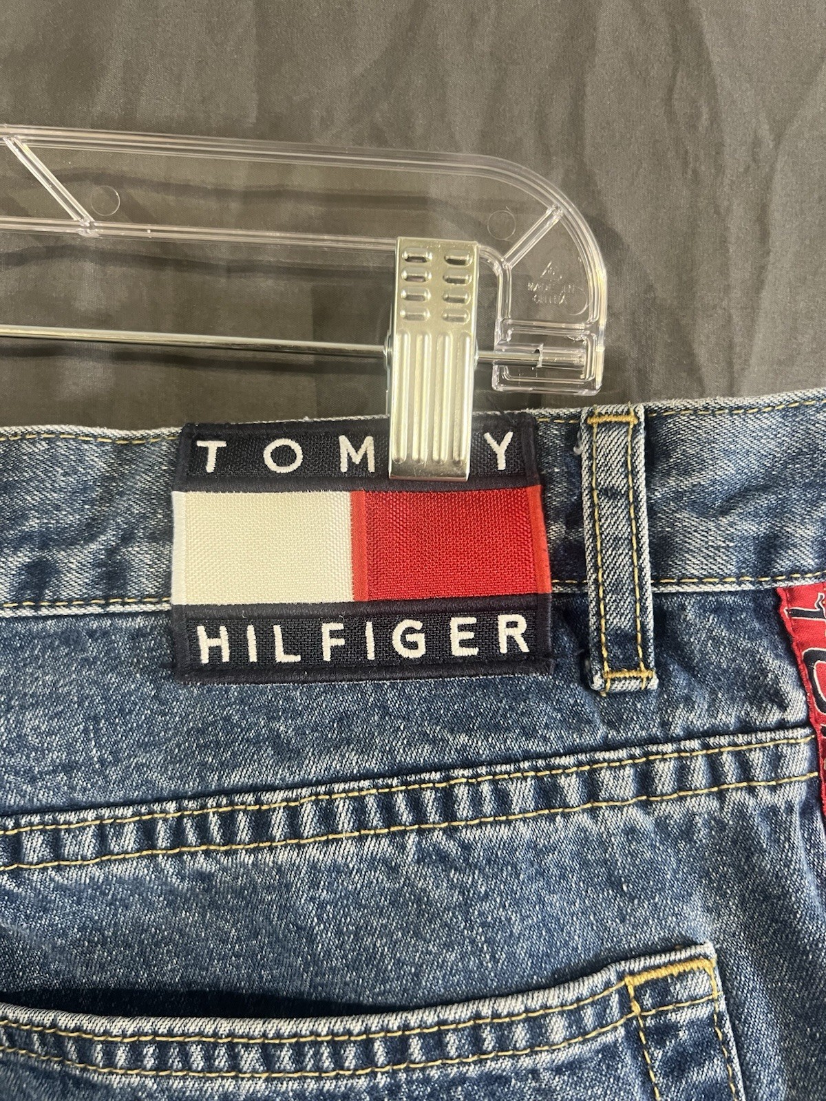 Vintage Y2K Tommy Hilfiger Demin Jeans 38x32 Tommy Jeans Straight Leg Baggy 