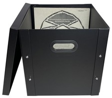 2 CheckOutStore Black 12" LP Vinyl Record 33 RPM Storage Box