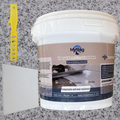Epoxy Colored Sand Floor Paint, Epoxy Floor Paint High Gloss Marble Effect Co...