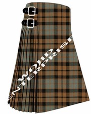 Scottish Handmade Traditional Mackay Weathered Tartan 8 Yard kilt For Men's