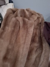 VintageFaux Fur Coat Tan Brown Women  s Size L