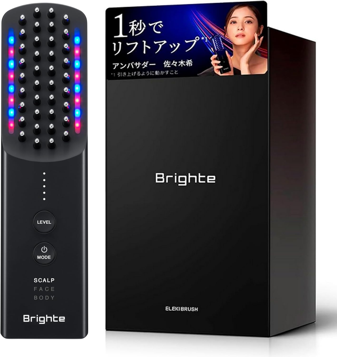 Brighte エレキブラシプラス ELEKI BRUSH + Brighte ELEKI BRUSH PLUS BRT-FSB180 Brush-Type Facial Device