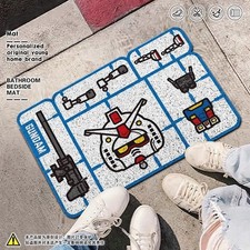 Mobile Suit Gundam Doormat Entrance Rug Cuttable Dirt-Resistant Non-Slip Mat
