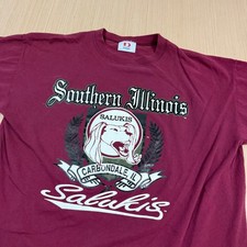 Vintage 90s Southern Illinois Salukis SIU T Shirt XL Dodger heavy Made in USA