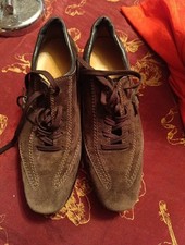 Damen Schuhe TOD'S 38,5 38 1/5 Wildleder Schnürung Echtes Leder Sneaker