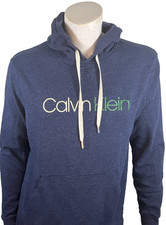 Sudadera con capucha suéter de algodón para hombre Calvin Klein talla grande bolsillo canguro
