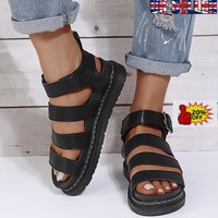 Womens Flatform Summer Ankle Strap Sandals Chunky Block Platform Fashion Shoes