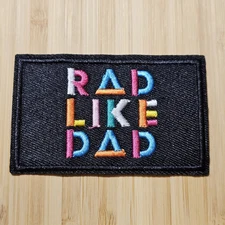 RAD DAD RETRO VINTAGE STYLE COLOURS P135 PATCH BADGE CREST