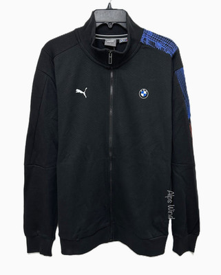 New Puma BMW MMS T7 Men`s Motorsport Full Zip Jacket Black Size XL NWT$110