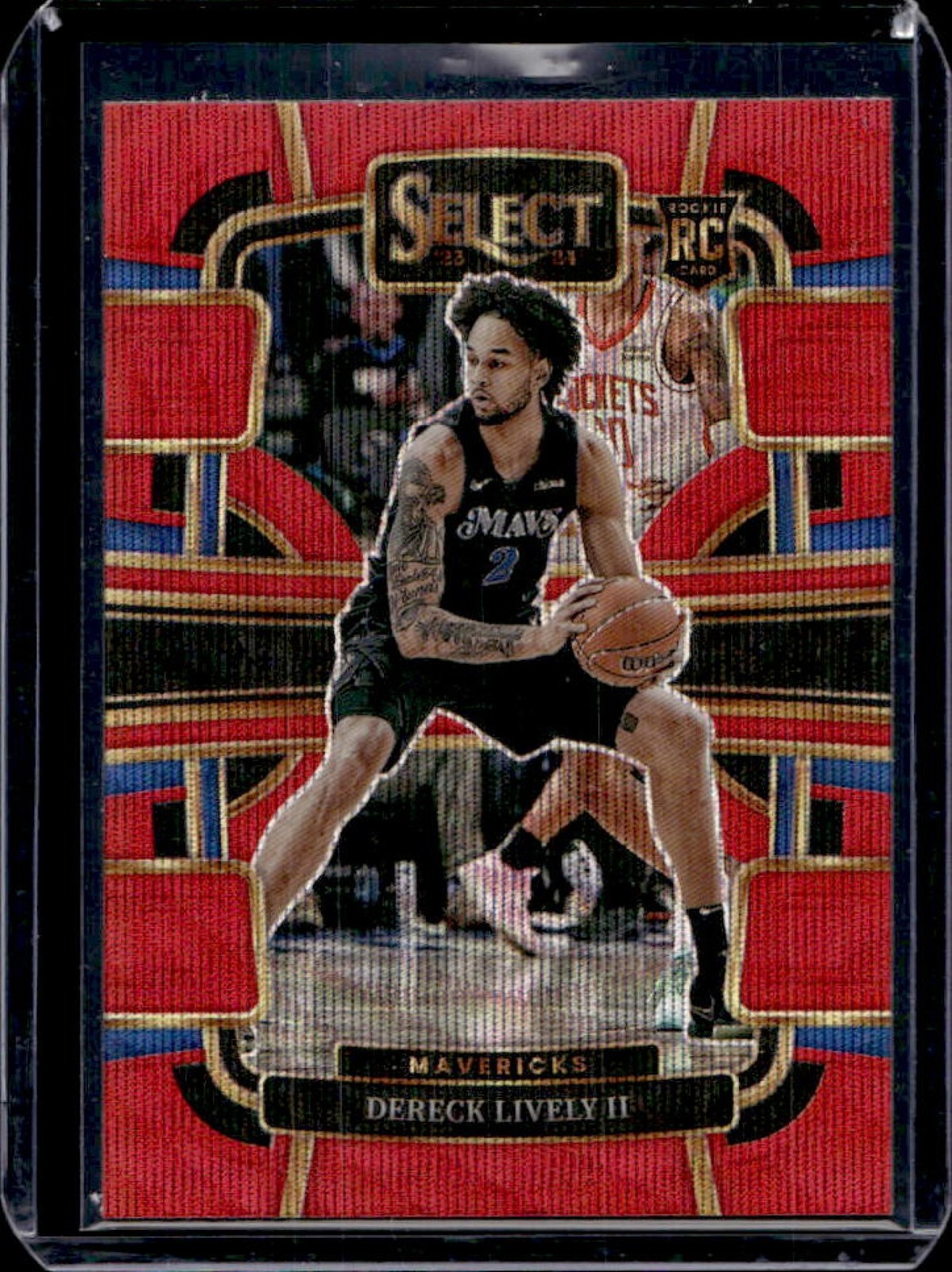 2023-24 Select Dereck Lively II RC Red Wave Prizm Concourse #76 Mavericks