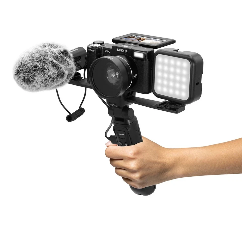 Kit de cámara Minolta MND60V 64MP 4K UHD enfoque automático vlogging y creador de contenido Foto 4 de 4
