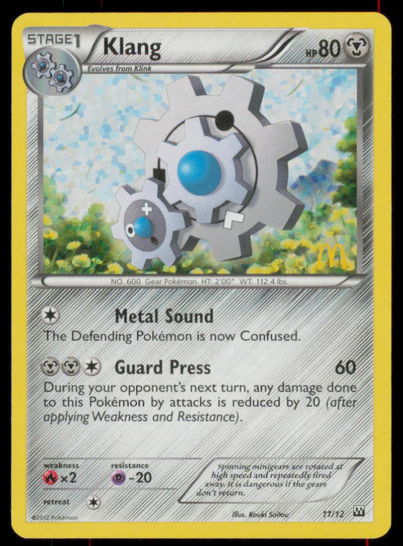 Klang 11/12 Holo Promo McDonald's Promos 2012 Pokemon Heavily Played