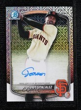 2025 Bowman Chrome Mega Box Prospect Mojo Josuar Gonzalez #BMA-JG Auto 16kt