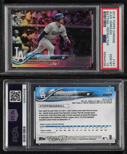 2018 Topps Chrome Refractor Alex Verdugo #167 PSA 10 GEM MT Rookie RC