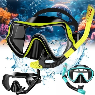 Profi Erwachsene Schnorchelset Anti-Fog Taucherbrille Schnorchel Tauchmaske Set - Bild 1 von 4