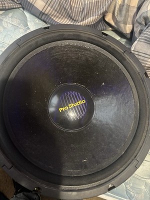 Pro Studio PA Speaker Wired Black Plastic Circular Audio 15in