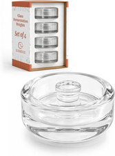 Glass Fermentation Weights Set of 4 for Wide Mouth Mason Jars Durable Food Safe