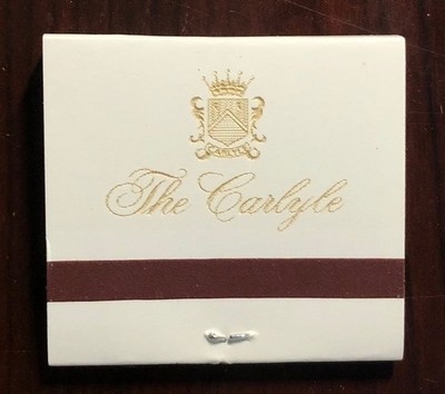The Carlyle Hotel, New York Matchbook