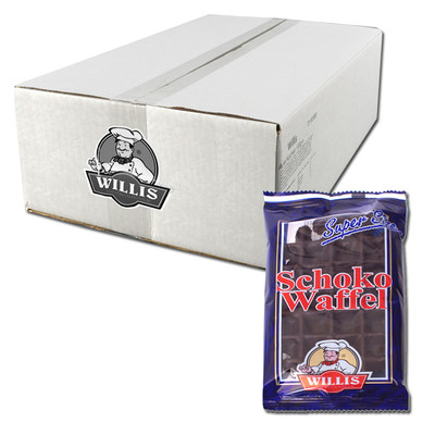 (8,03 /1kg) Willis Schoko-Waffel 90g, Super Size, Kuchen, 30 Stk
