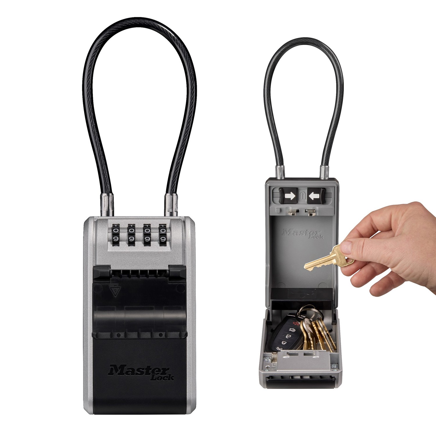 Boîte à clefs Master Lock 5482EURD avec anse câble flexible noir