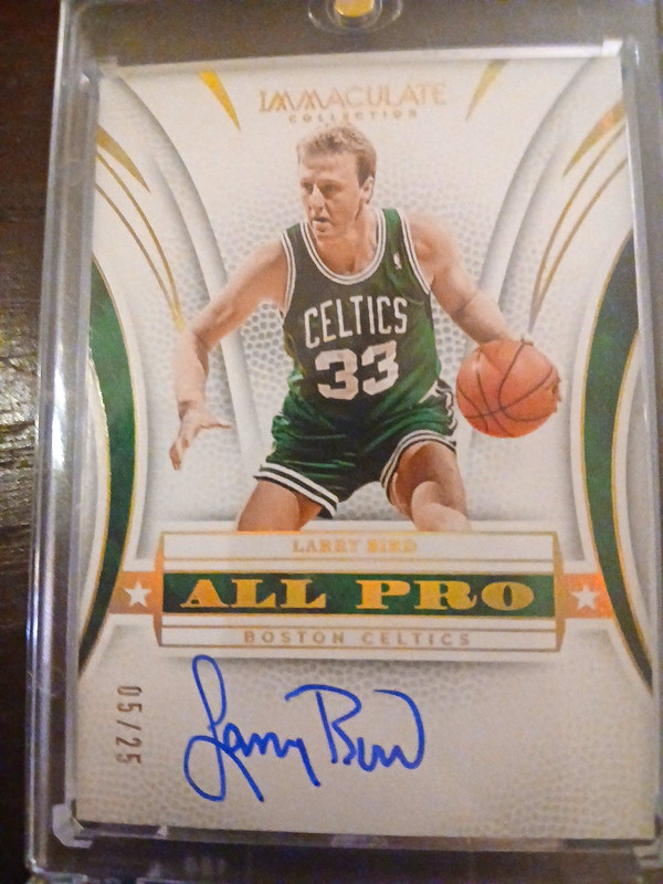 Panini 2024-25 Immaculate Larry Bird Celtics All Pro Auto #PL-BIR 05/25