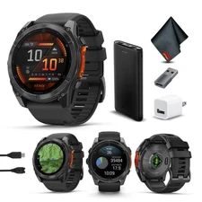 Garmin Fenix 8 51MM AMOLED Multisport GPS Smartwatch Slate Gray with Black