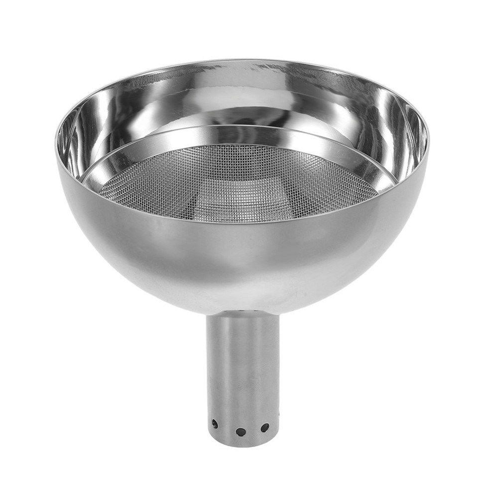 Wide Nozzle Funnel Stainless Steel Funnels with Strainer Metal Canning ...