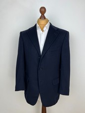 ERMENEGILDO ZEGNA Su Misura Midnight-Blue WoolCashmere Sport Coat 40US50IT