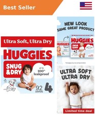 Huggies Snug Dry Diapers Size 4, 92 Count