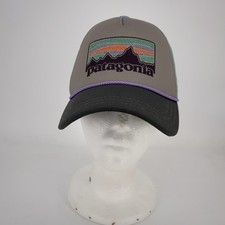 Patagonia Youth Mesh Trucker Hat Cap Snap Back Fitz Roy Outdoors Mens